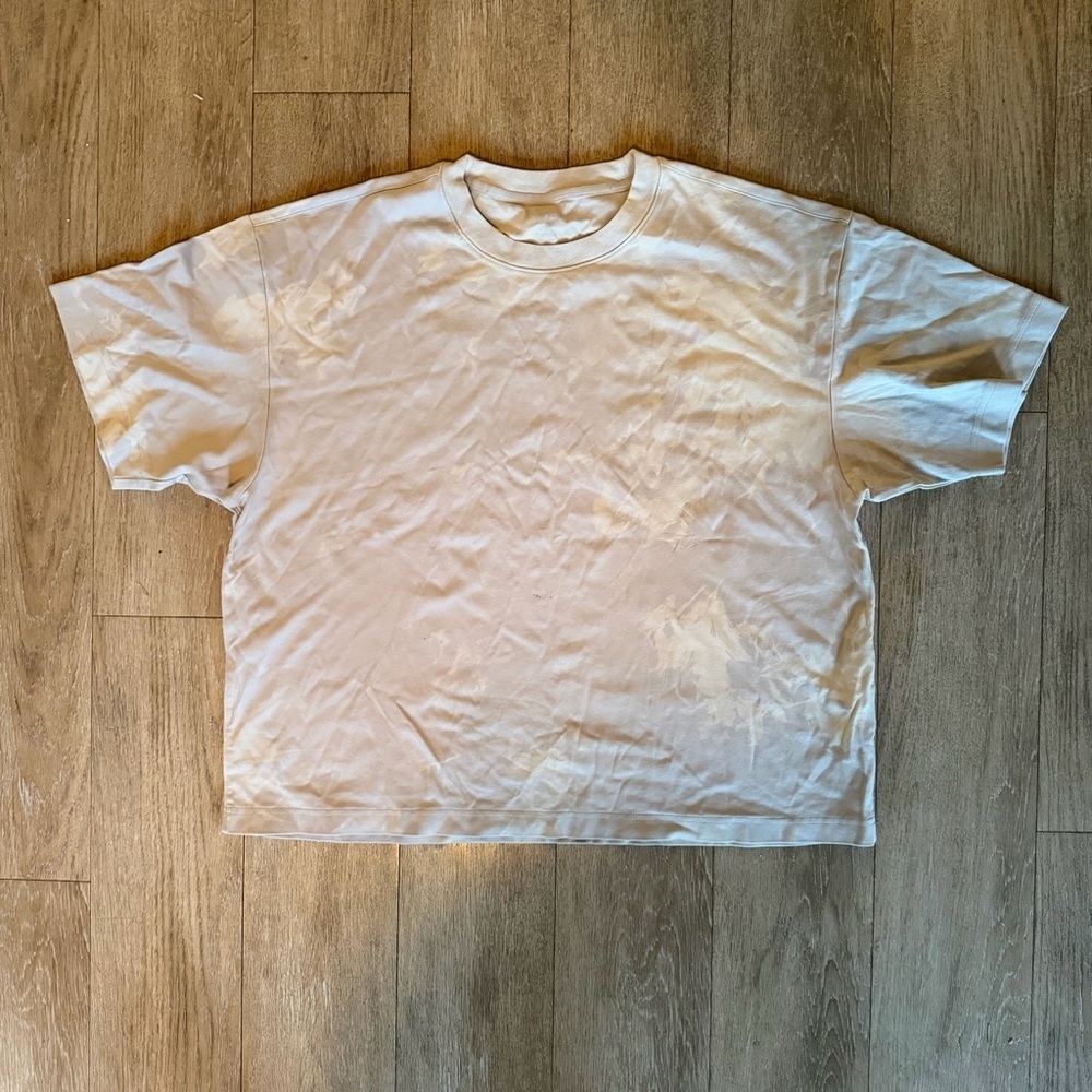 Men's Casual cream Short Sleeve Tee